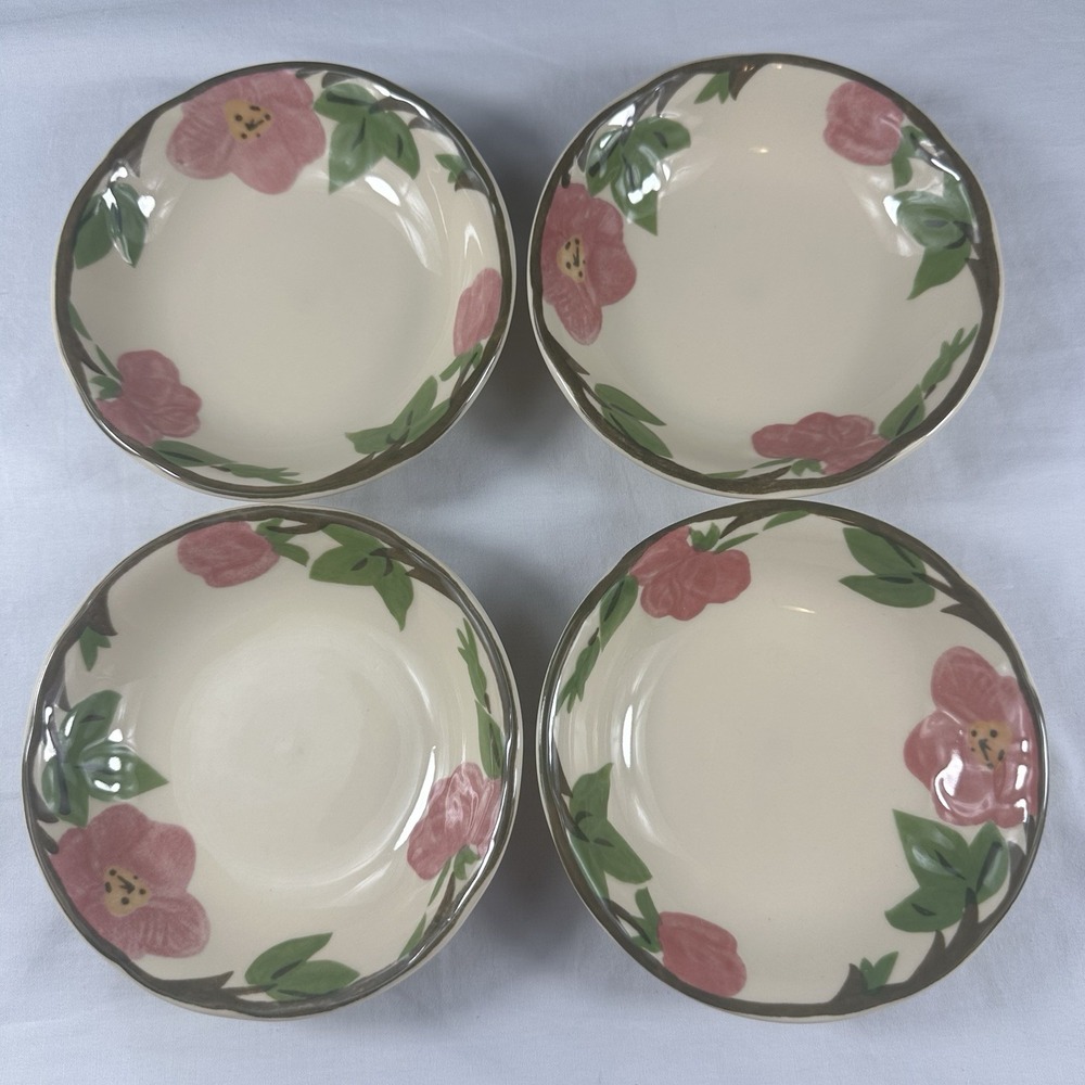 4 Pc Franciscan Desert Rose Fruit Compote Dessert Dishes Bowl Excellent Set Of 4